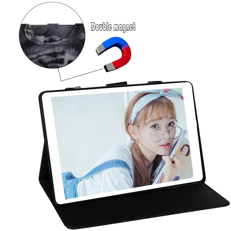 White Tiger Pattern Horizontal Flip Leather Case for Galaxy Tab A 8 (2019) / P200 / P205, with Holder & Card Slot & Wallet by bashfashion