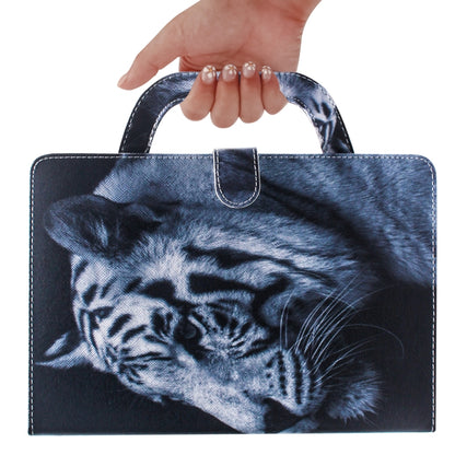White Tiger Pattern Horizontal Flip Leather Case for Galaxy Tab A 8 (2019) / P200 / P205, with Holder & Card Slot & Wallet by bashfashion