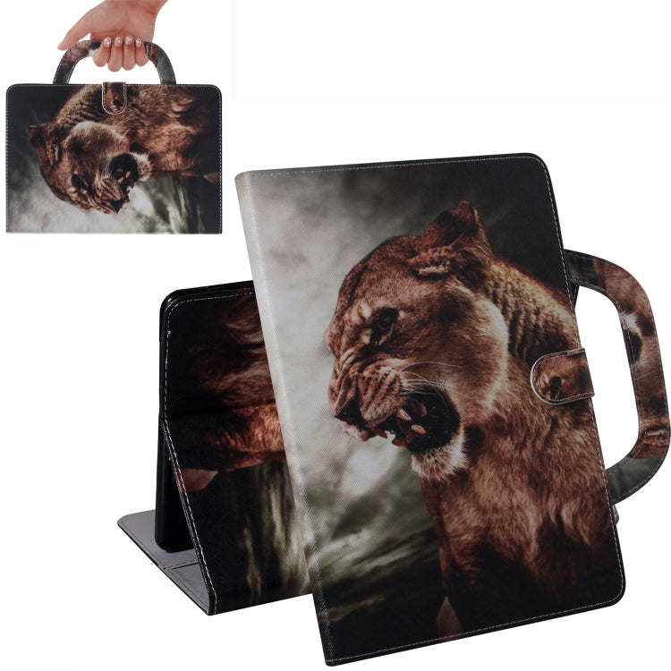 Lion Pattern Horizontal Flip Leather Case for Galaxy Tab S5E 10.5 T720 / T725, with Holder & Card Slot & Wallet by bashfashion
