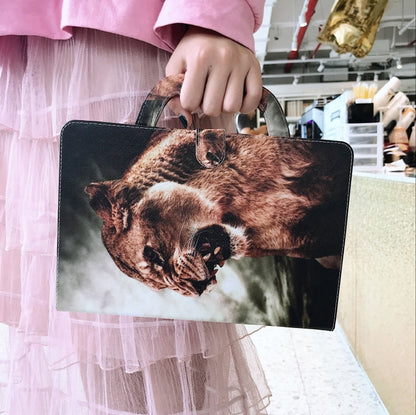 Lion Pattern Horizontal Flip Leather Case for Galaxy Tab S5E 10.5 T720 / T725, with Holder & Card Slot & Wallet by bashfashion