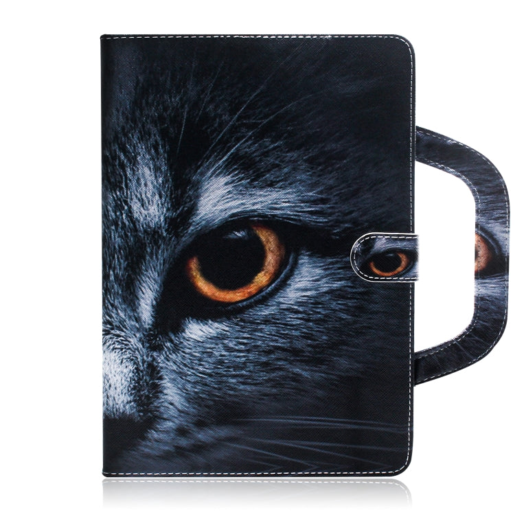 Half-Faced Cat Pattern Horizontal Flip Leather Case for Galaxy Tab S5E 10.5 T720 / T725, with Holder & Card Slot & Wallet by bashfashion
