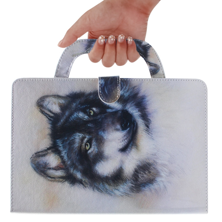 Wolf Pattern Horizontal Flip Leather Case for Galaxy Tab S5E 10.5 T720 / T725, with Holder & Card Slot & Wallet by bashfashion