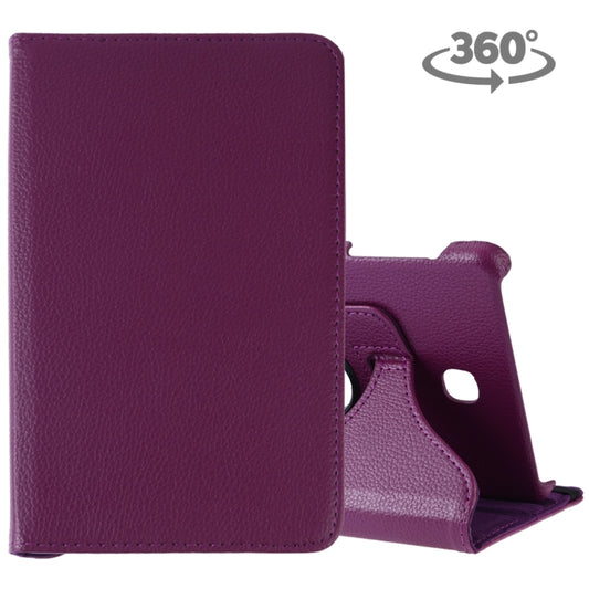 Litchi Texture Rotating ClassicBusiness Horizontal Flip Leather Case for Galaxy Tab A 8.0 T387, with Holder(Purple) by bashfashion