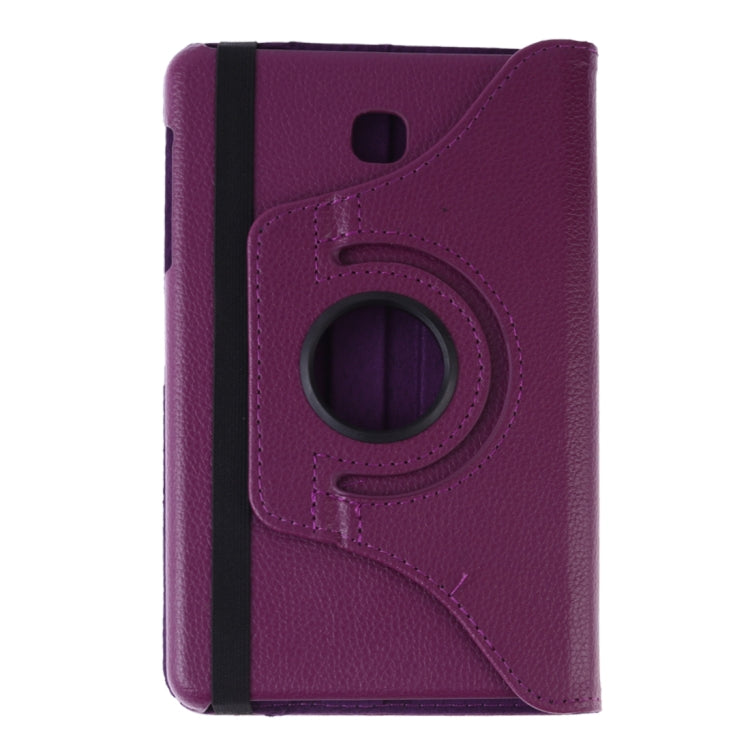 Litchi Texture Rotating ClassicBusiness Horizontal Flip Leather Case for Galaxy Tab A 8.0 T387, with Holder(Purple) by bashfashion
