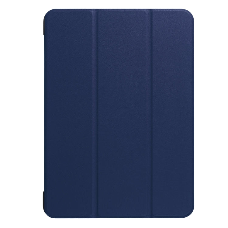 For Galaxy Tab S3 9.7 inch T820 / T825 Custer Texture Horizontal Flip Leather Case with 3-folding Holder(Dark Blue) by bashfashion