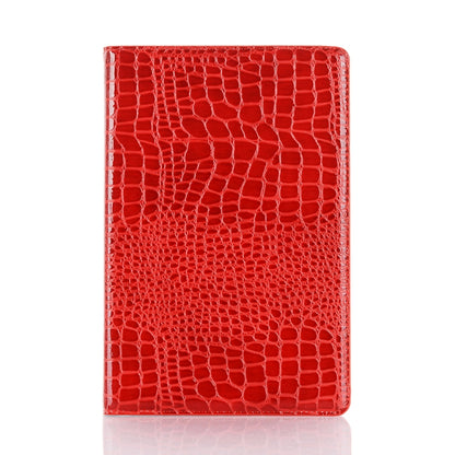 For Galaxy Tab S6 T860 / T865 Crocodile Texture Horizontal Flip Leather Case with Holder & Card Slots & Wallet (Red) by bashfashion