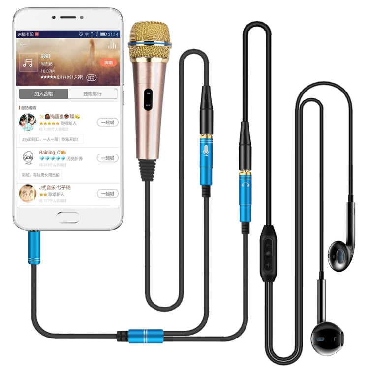 2 in 1 3.5mm Male to Double 3.5mm Female TPE High-elastic Audio Cable Splitter, Cable Length: 32cm(Rose Red) by bashfashion