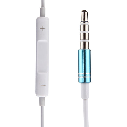 White Wire Body 3.5mm In-Ear Earphone with Line Control & Mic(Blue) by bashfashion