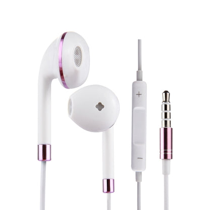 White Wire Body 3.5mm In-Ear Earphone with Line Control & Mic(Purple) by bashfashion