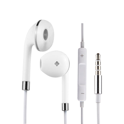 White Wire Body 3.5mm In-Ear Earphone with Line Control & Mic(Silver) by bashfashion