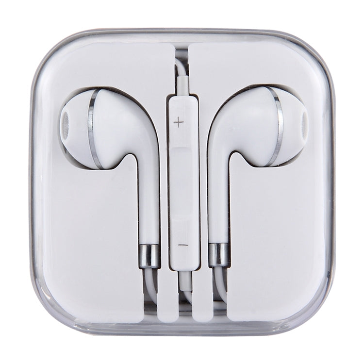 White Wire Body 3.5mm In-Ear Earphone with Line Control & Mic(Silver) by bashfashion