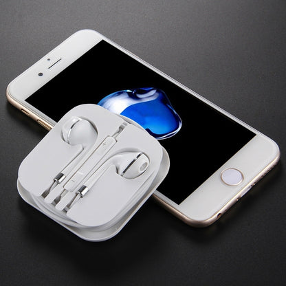 White Wire Body 3.5mm In-Ear Earphone with Line Control & Mic(Silver) by bashfashion