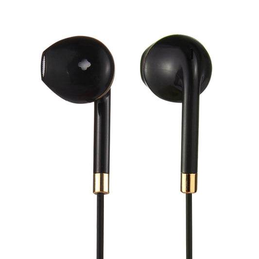 Black Wire Body 3.5mm In-Ear Earphone with Line Control & Mic for iPhone, Galaxy, Huawei, Xiaomi, LG, HTC and Other Smart Phones(Gold)