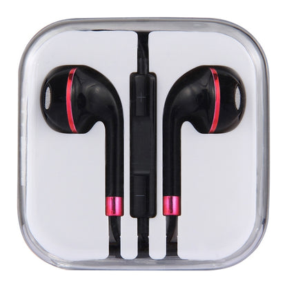 Black Wire Body 3.5mm In-Ear Earphone with Line Control & Mic, For iPhone, Galaxy, Huawei, Xiaomi, LG, HTC and Other Smart Phones(Red) by bashfashion