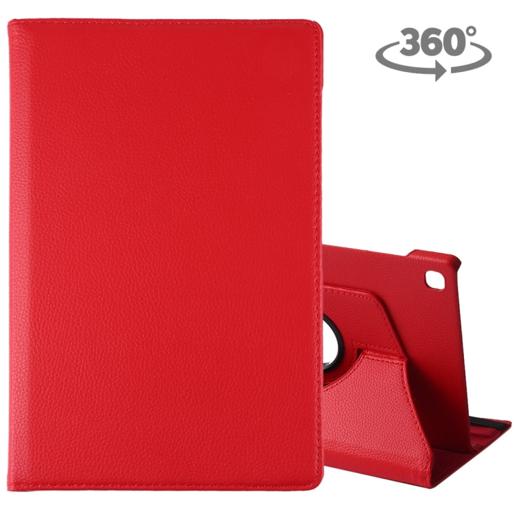 Litchi Texture Horizontal Flip 360 Degrees Rotation Leather Case for Galaxy Tab S5e 10.5 T720 / T725, with Holder (Red) by bashfashion