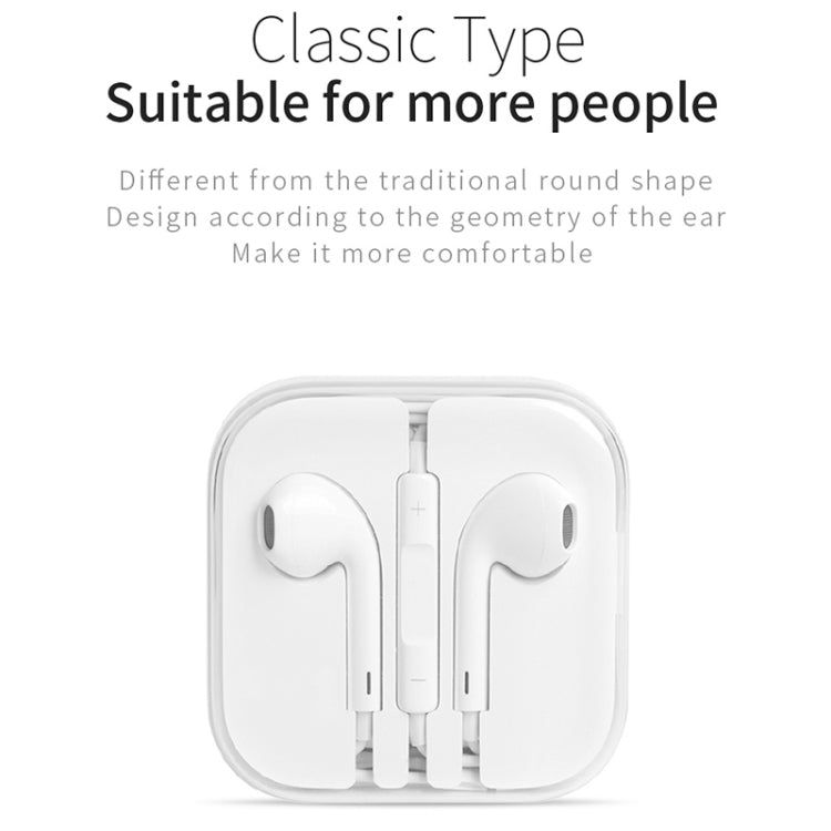 JOYROOM JR-EP1 1.2m 3.5mm Plug Wire Control In-Ear Earphone(White) by JOYROOM