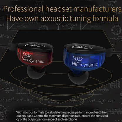 KZ ED12 3.5mm Jack Hanging Ear Sports Design In-Ear Style Wire Control Earphone, Cable Length: 1.2m by KZ