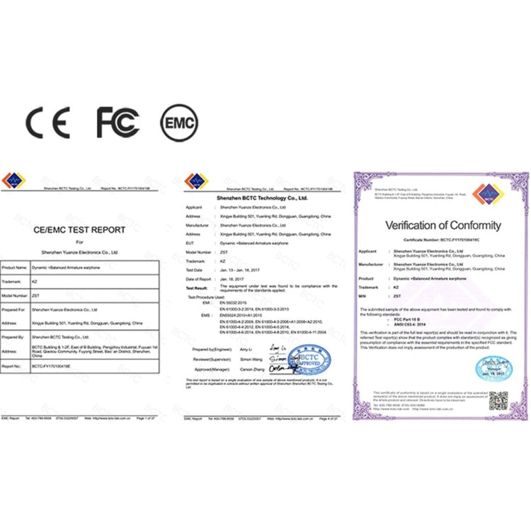 KZ ZST 1.2m 3.5mm Hanging Ear In-Ear Style Wire Control Earphone, For iPhone, iPad, Galaxy, Huawei, Xiaomi, LG, HTC and Other Smart Mobile Phones by KZ