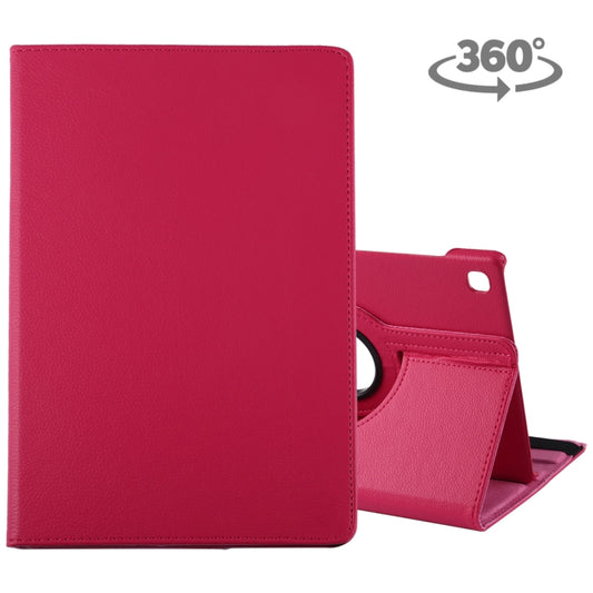 Litchi Texture Horizontal Flip 360 Degrees Rotation Leather Case for Galaxy Tab S5e 10.5 T720 / T725, with Holder(Magenta) by bashfashion