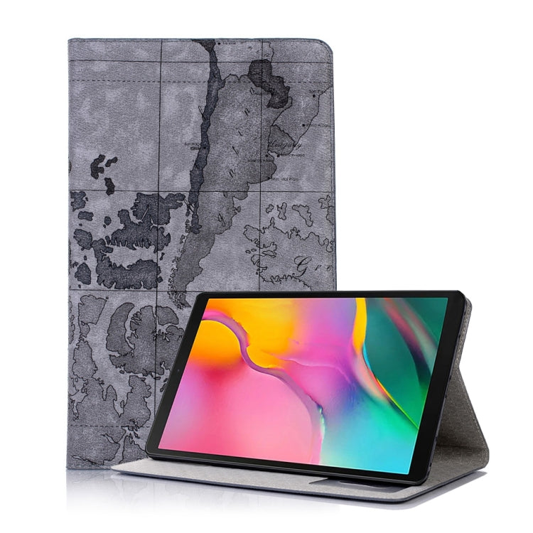 Map Texture Horizontal Flip Leather Case for Galaxy Tab A 10.1 (2019) T510 / T515, with Holder & Card Slots & Wallet, Random Texture Delivery by bashfashion