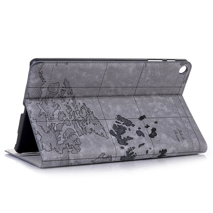 Map Texture Horizontal Flip Leather Case for Galaxy Tab A 10.1 (2019) T510 / T515, with Holder & Card Slots & Wallet, Random Texture Delivery by bashfashion
