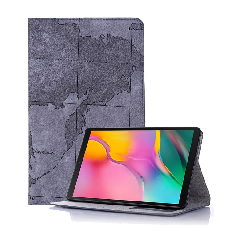 Map Texture Horizontal Flip Leather Case for Galaxy Tab A 8 (2019) P200 / P205, with Holder & Card Slots & Wallet, Random Texture Delivery by bashfashion