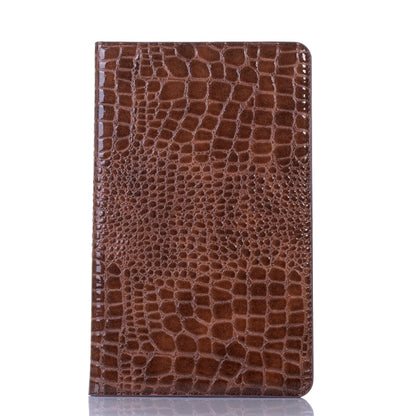 Crocodile Texture Horizontal Flip Leather Case for Galaxy Tab A 10.1 (2019) T510 / T515, with Holder & Card Slots & Wallet(Brown) by bashfashion