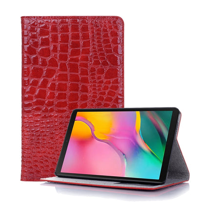 Crocodile Texture Horizontal Flip Leather Case for Galaxy Tab A 8 (2019) P200 / P205, with Holder & Card Slots & Wallet(Red) by bashfashion