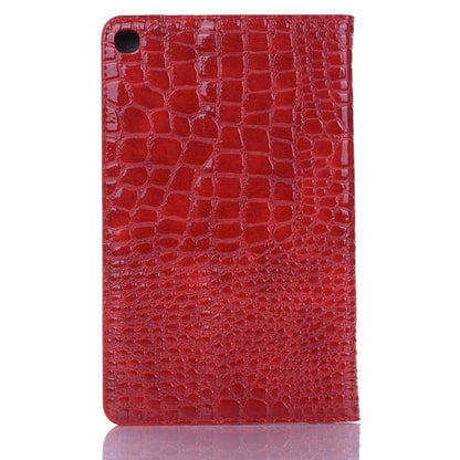 Crocodile Texture Horizontal Flip Leather Case for Galaxy Tab A 8 (2019) P200 / P205, with Holder & Card Slots & Wallet(Red) by bashfashion