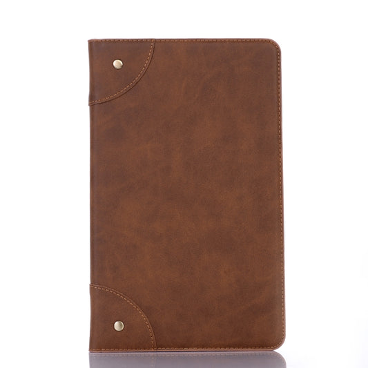 Retro Book Style Horizontal Flip Leather Case for Galaxy Tab A 10.1 (2019) T510 / T515, with Holder & Card Slots & Wallet (Brown) by bashfashion