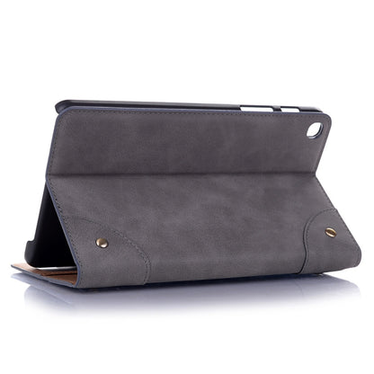 Retro Book Style Horizontal Flip Leather Case for Galaxy Tab A 8 (2019) P200 / P205, with Holder & Card Slots & Wallet (Grey) by bashfashion