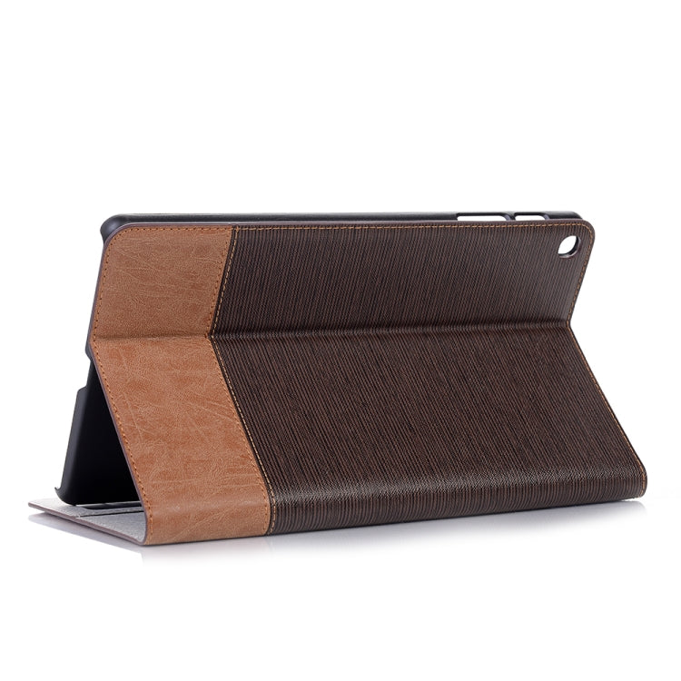 Cross Texture Horizontal Flip Leather Case for Galaxy Tab A 10.1 (2019) T510 / T515, with Holder & Card Slots & Wallet (Coffee) by bashfashion