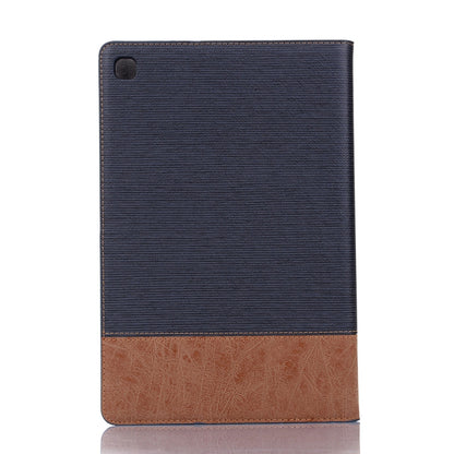 Cross Texture Horizontal Flip Leather Case for Galaxy Tab S5e 10.5 T720 / T725, with Holder & Card Slots & Wallet (Dark Blue) by bashfashion