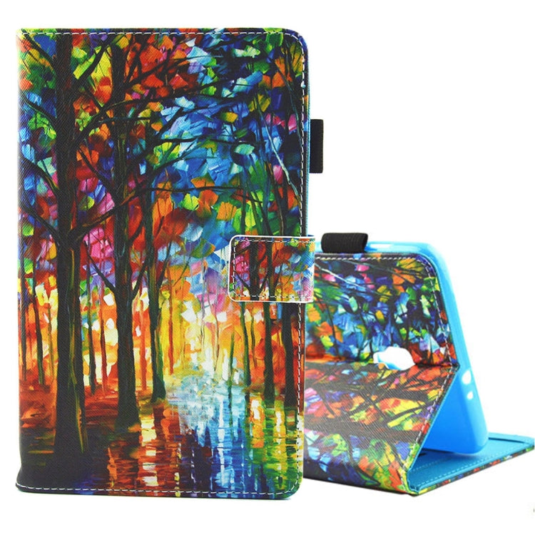 For Galaxy Tab A 8.0 / T380 & T385 Woods Pattern Horizontal Flip Leather Case with Holder & Card Slots by bashfashion