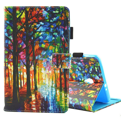For Galaxy Tab A 8.0 / T380 & T385 Woods Pattern Horizontal Flip Leather Case with Holder & Card Slots by bashfashion