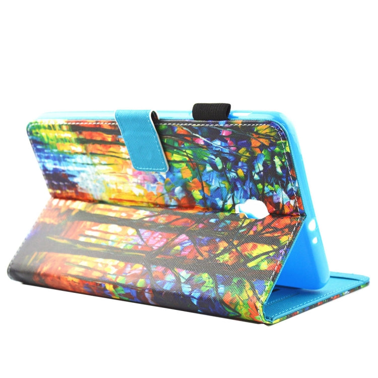 For Galaxy Tab A 8.0 / T380 & T385 Woods Pattern Horizontal Flip Leather Case with Holder & Card Slots by bashfashion