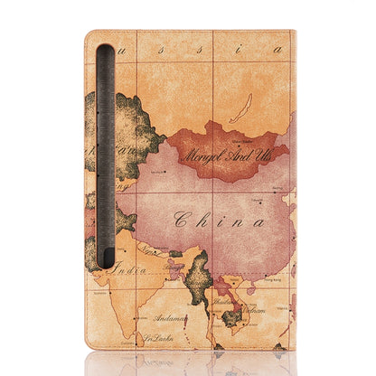 For Galaxy Tab S6 T860 / T865 Map Texture Horizontal Flip Leather Case with Holder & Card Slots & Wallet, Random Texture Delivery by bashfashion