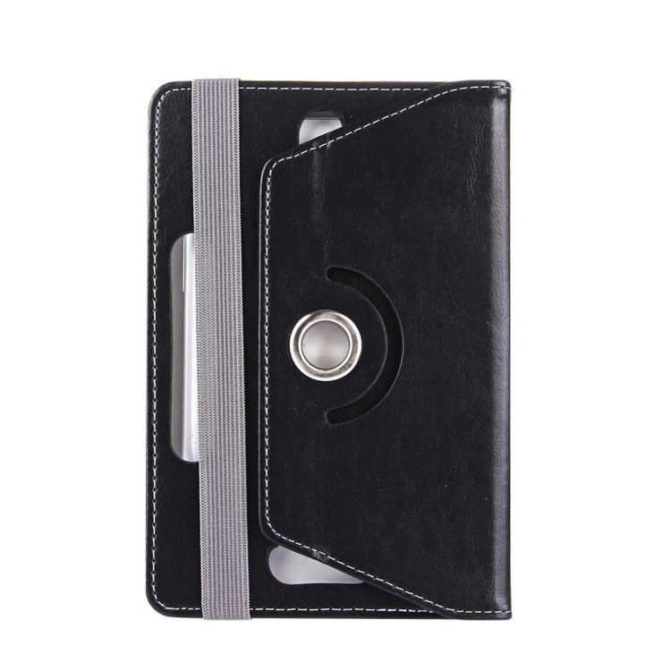7 inch Tablets Leather Case Crazy Horse Texture 360 Degrees Rotation Protective Case Shell with Holder for Galaxy Tab A 7.0 (2016) / T280 & Tab 4 7.0 / T230 & Tab Q T2558, Colorfly G708, Asus ZenPad 7.0 Z370CG, Huawei MediaPad T1 7.0 / T1-701u(Black) by bashfashion