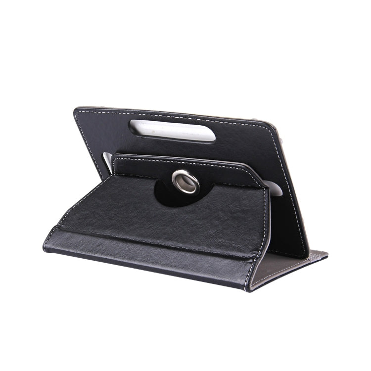 7 inch Tablets Leather Case Crazy Horse Texture 360 Degrees Rotation Protective Case Shell with Holder for Galaxy Tab A 7.0 (2016) / T280 & Tab 4 7.0 / T230 & Tab Q T2558, Colorfly G708, Asus ZenPad 7.0 Z370CG, Huawei MediaPad T1 7.0 / T1-701u(Black) by bashfashion