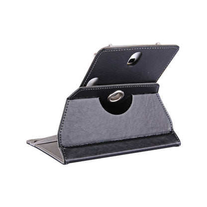 7 inch Tablets Leather Case Crazy Horse Texture 360 Degrees Rotation Protective Case Shell with Holder for Galaxy Tab A 7.0 (2016) / T280 & Tab 4 7.0 / T230 & Tab Q T2558, Colorfly G708, Asus ZenPad 7.0 Z370CG, Huawei MediaPad T1 7.0 / T1-701u(Black) by bashfashion
