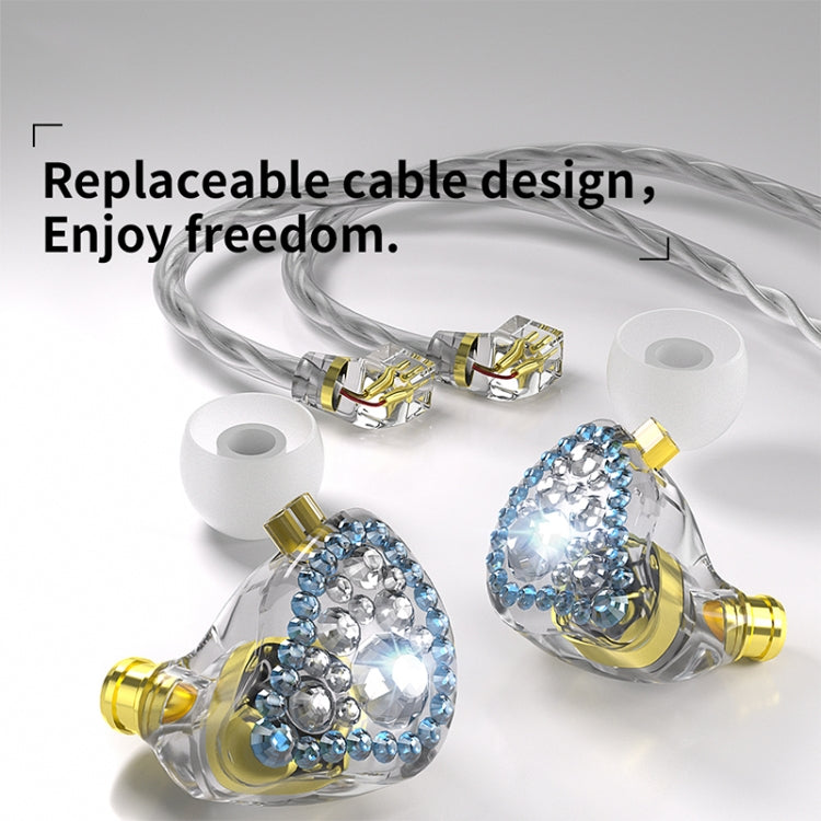 CVJ Liuli 3.5mm In-ear Wired Headset with Microphone, Length 1.25m (Blue) by CVJ