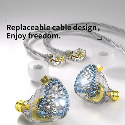 CVJ Liuli 3.5mm In-ear Wired Headset with Microphone, Length 1.25m (Blue) by CVJ