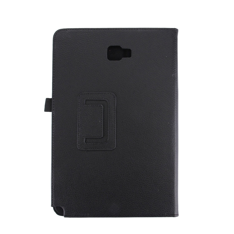For Galaxy Tab A 10.1 (2016) / P585 Litchi Texture Horizontal Flip Leather Case with Holder(Black) by bashfashion