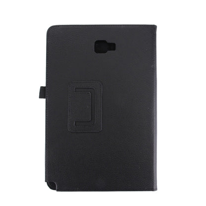 For Galaxy Tab A 10.1 (2016) / P585 Litchi Texture Horizontal Flip Leather Case with Holder(Black) by bashfashion