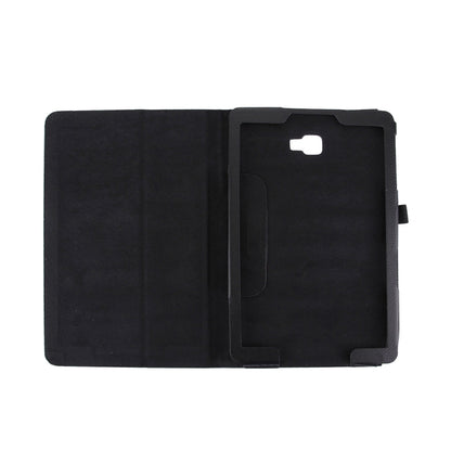 For Galaxy Tab A 10.1 (2016) / P585 Litchi Texture Horizontal Flip Leather Case with Holder(Black) by bashfashion
