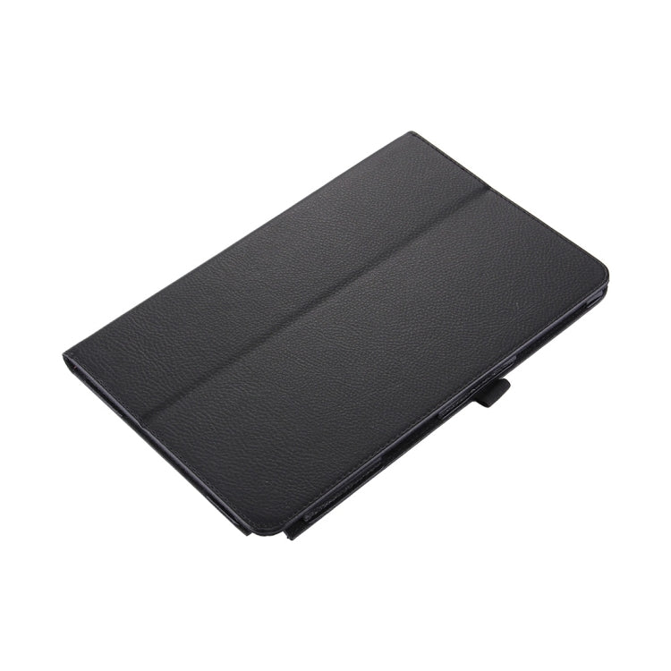 For Galaxy Tab A 10.1 (2016) / P585 Litchi Texture Horizontal Flip Leather Case with Holder(Black) by bashfashion