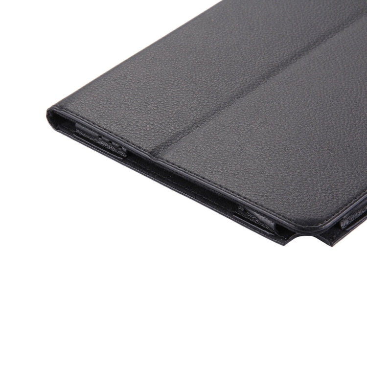 For Galaxy Tab A 10.1 (2016) / P585 Litchi Texture Horizontal Flip Leather Case with Holder(Black) by bashfashion