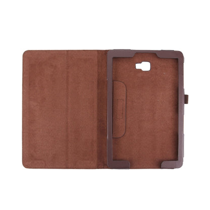 For Galaxy Tab A 10.1 (2016) / P585 Litchi Texture Horizontal Flip Leather Case with Holder(Brown) by bashfashion
