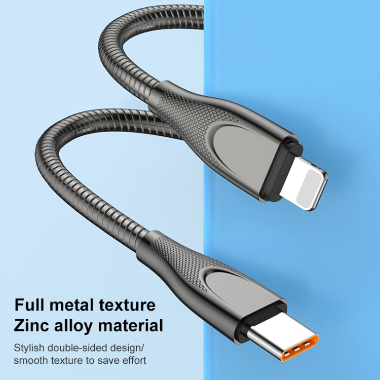 ADC-009 USB-C / Type-C to USB-C / Type-C Zinc Alloy Hose Fast Charging Data Cable, Cable Length: 1m(Silver) by bashfashion