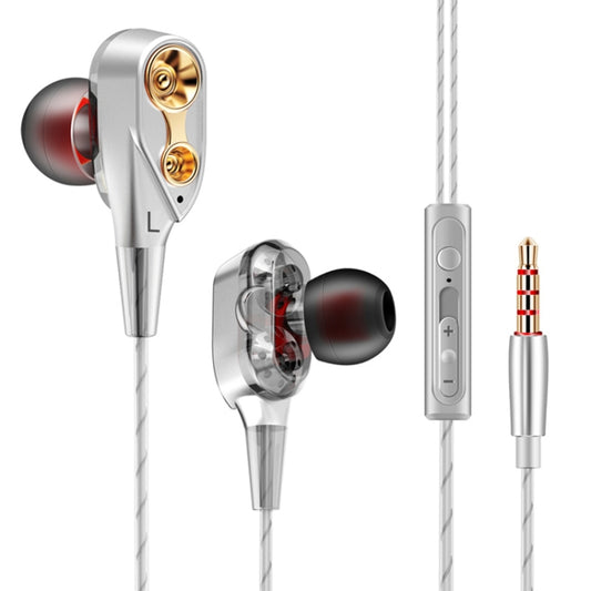 QKZ CK8 HiFi In-ear Four Unit Sports Music Headphones (Silver) by QKZ